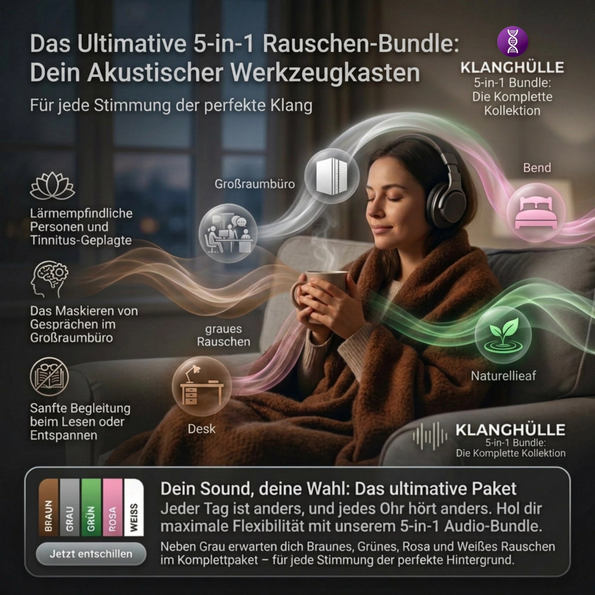 🎧 Das ultimative 5-in-1 Audio-Bundle: Deine komplette akustische Wohlfühloase
