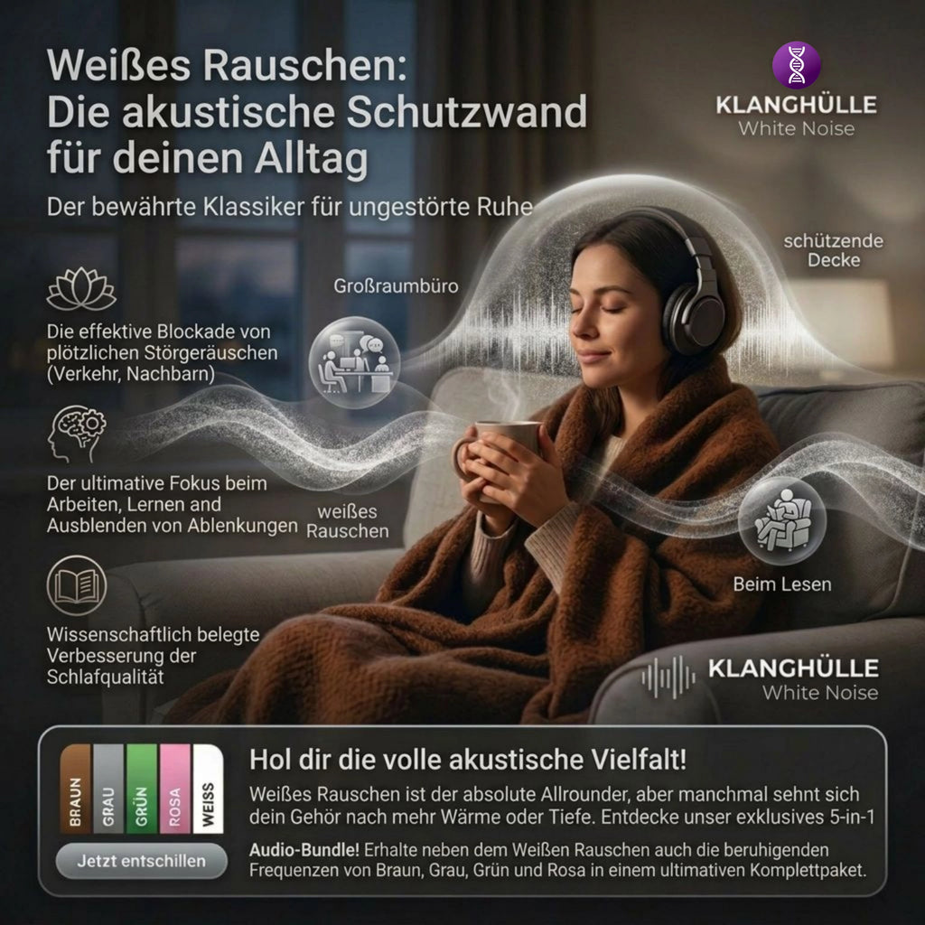 Weißes Rauschen: Die akustische Schutzwand für deinen Alltag